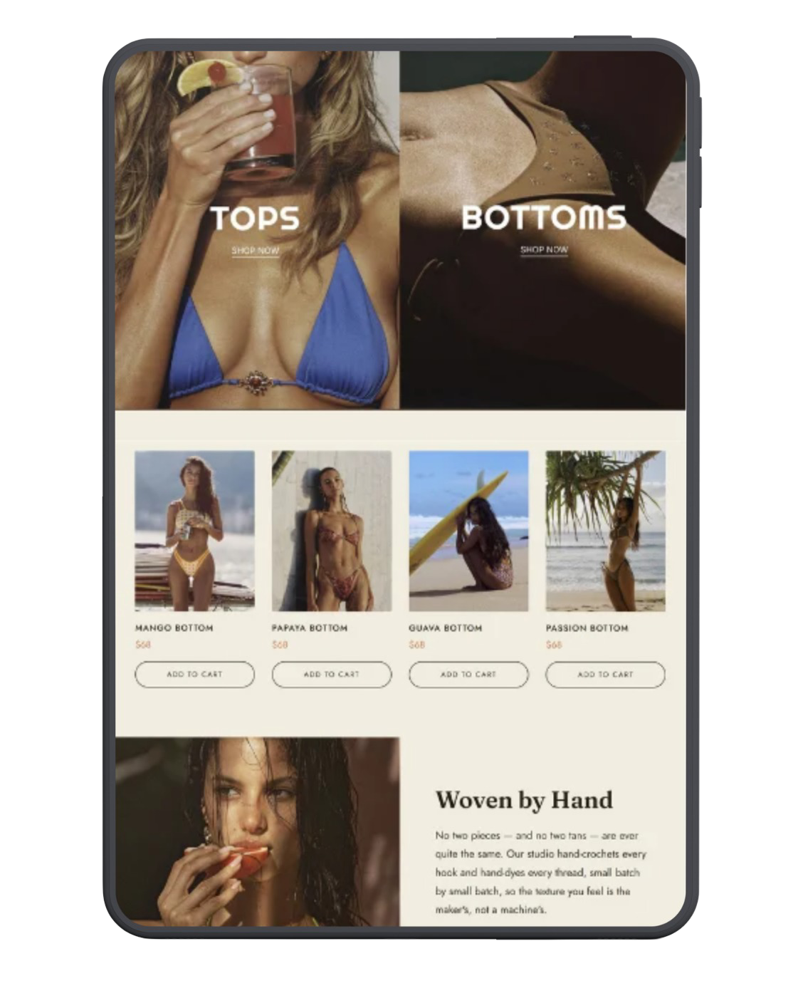 Babao Shopify theme homepage layout for a bold fashion and apparel brand