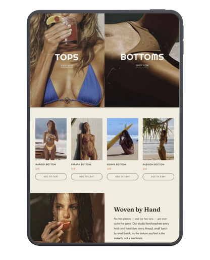 Babao Shopify theme homepage layout for a bold fashion and apparel brand