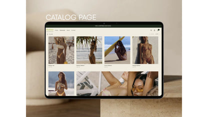Babao catalog page shown on a tablet