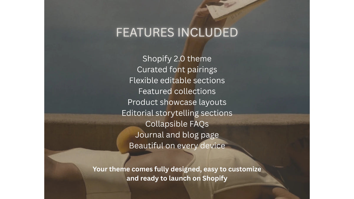 List of features included in the Babao Shopify theme
